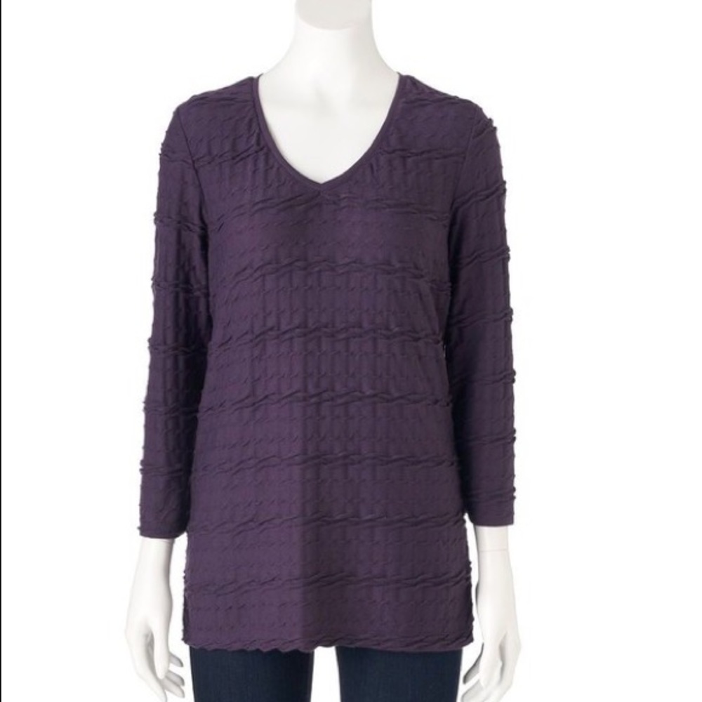 Croft & barrow textured v neck